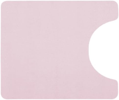 Toilet Rug, Thin Toilet Rugs U Shaped Washable Non Slip Absorbent Quick Dry Low Pile Toilet Mat, 20"x24" U Shape Pink