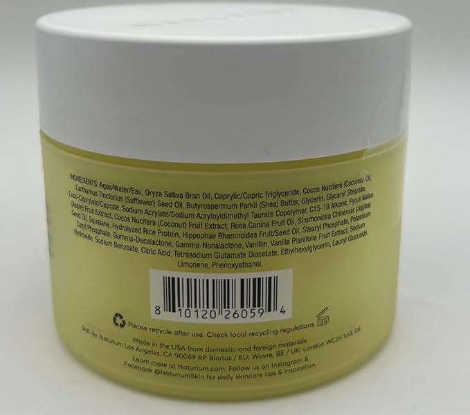 Naturium The Glow Getter Whipped Multi-Oil Body Butter, Firming Cream & Body Moisturizer with Shea Butter, 7.7 fl oz