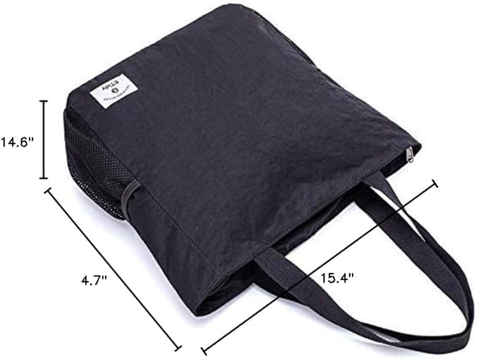 ETidy Large Capacity Foldable Tote Bag With Zipper Water-resistant SandproofWomen Beach Bag Handbag GymBag Travel ShoppingBag