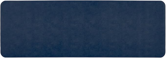 Bathroom Mat Quick Dry, Bathroom Rugs Non Slip Washable Thin Absorbent Bath Mat Fits Under Door Bathroom Floor Mat Perfect for Bath, Shower, or Sink 24"x70" Navy Blue