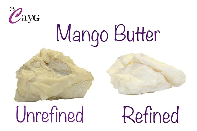 Mango Butter 5LB All Natural Bulk| Great for Whipped Body Butter Lotion and Soap Making Wild Harvested Naturally Refined