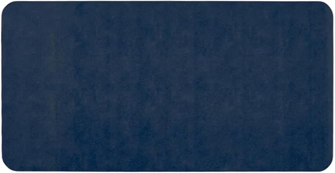 Bathroom Mat Quick Dry, Bathroom Rugs Non Slip Washable Thin Absorbent Bath Mat Fits Under Door Bathroom Floor Mat Perfect for Bath, Shower, or Sink 24"x48" Navy Blue