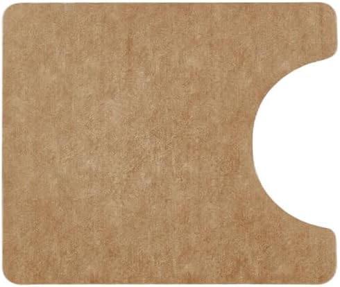 Toilet Rug, Thin Toilet Rugs U Shaped Washable Non Slip Absorbent Quick Dry Low Pile Toilet Mat, 20"x24" U Shape Camel