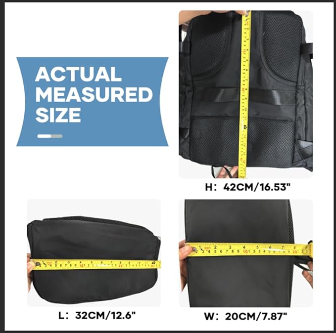 coowoz Travel Backpack For Women Men,Carry On Backpack,Hiking Backpack Waterproof Outdoor Sports Rucksack Casual Daypack Travel Essentials(Black) 25L