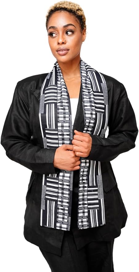 Dupsie's 1pc Kente African Print Graduation Stole, Made in Africa Black History, Festivals, Cultural, HBCU, Graduate, Schools