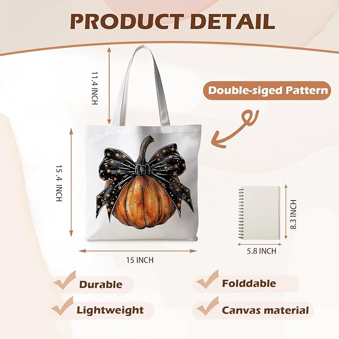 Halloween Tote Bag, Halloween Gifts for Women, Horror Tote Bag, Reusable Grocery Bags Shopping Bags