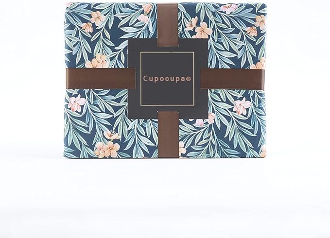 Cupocupa Duvet Cover Queen Size Set Boho Floral Pattern Duvet Cover Queen for Queen Size Bed Vintage Soft Bedding Leaf Print Paisley with Pillowcases