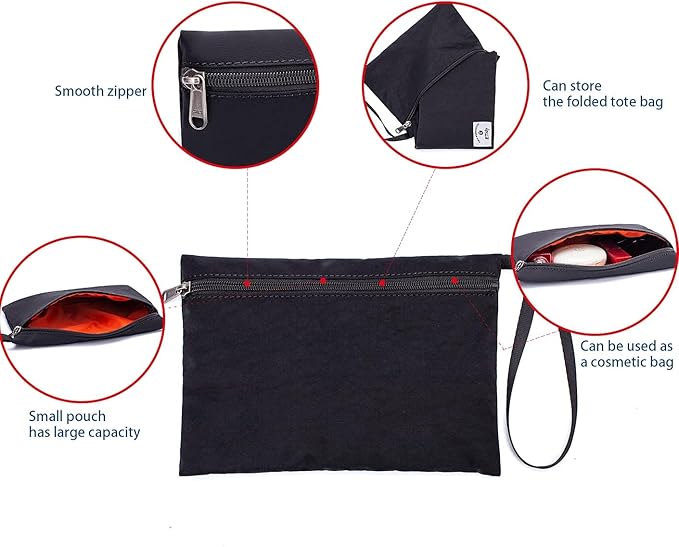 ETidy Large Capacity Foldable Tote Bag With Zipper Water-resistant SandproofWomen Beach Bag Handbag GymBag Travel ShoppingBag