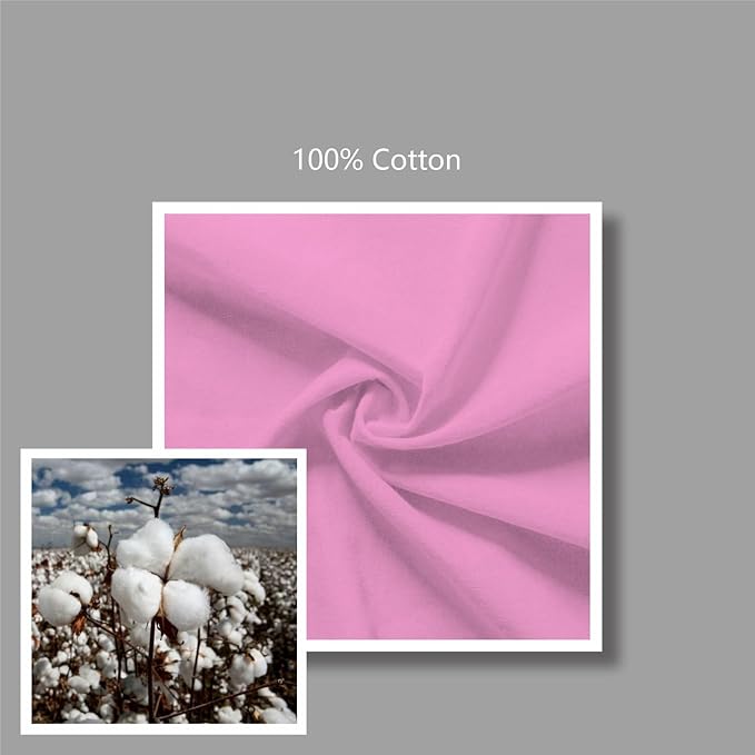 TOPDesign 24-Pack Economical 16"x15" Baby Pink Cotton Tote Bag, Lightweight Medium Reusable Grocery Shopping Cloth Bags, Suitable for DIY, Advertising, Promotion, Gift, Activity