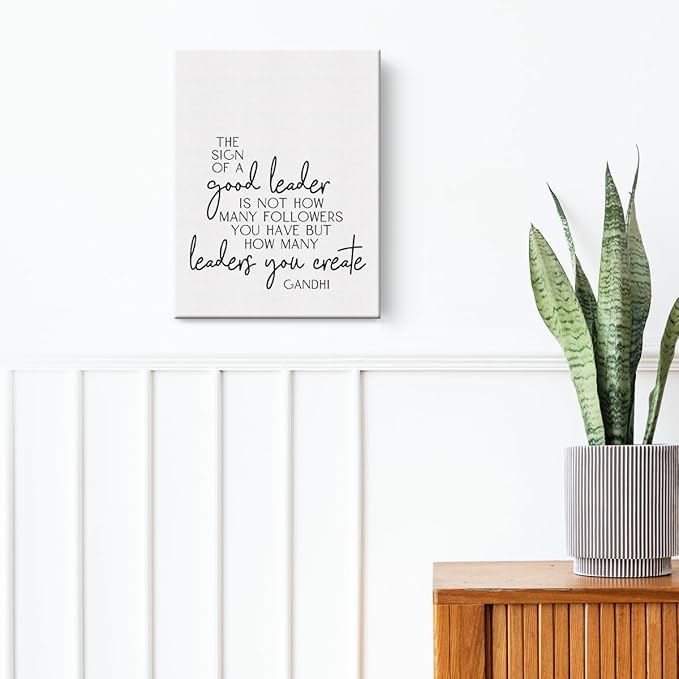 Inspirational Office Decor Boss Gifts for Mentor Entrepreneur Canvas Wall Art Framed Leader Definition Paintings Canvas Prints Poster for Home Living Room Office Wall Decor Artwork Decorative
