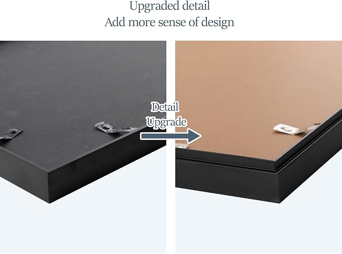 Golden State Art, 13x19 Aluminum Picture Frame, Black Metal Thin Poster Frames for 13 x 19 inch Photo, Acrylic Front, Wall Hook for Horizontal or Vertical Display, 3 Pack