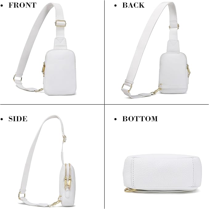 INICAT Travel Small Sling Bag Leather Crossbody Bags for Women Fanny Packs Cross Body Bag for Woman Cross Body Purses