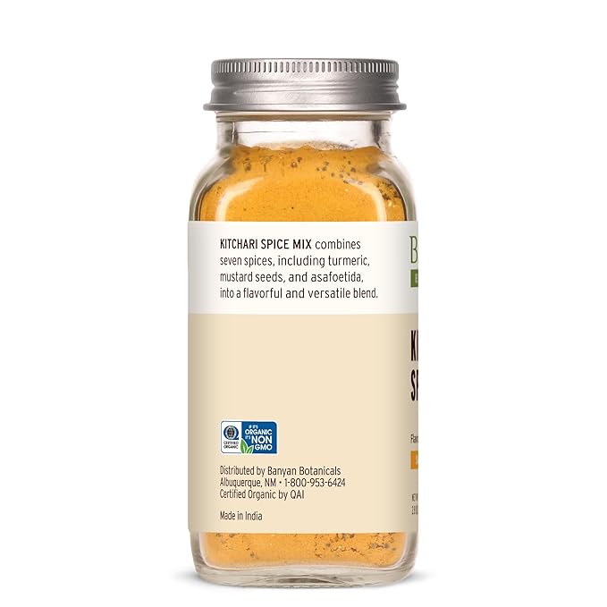 Banyan Botanicals Kitchari Spice Mix – Ayurvedic Kitchari Blend with Organic Herbs & Spices – for Ayurvedic Meals & Digestive Health – 2.8 oz – Non GMO Sustainably Sourced Vegan