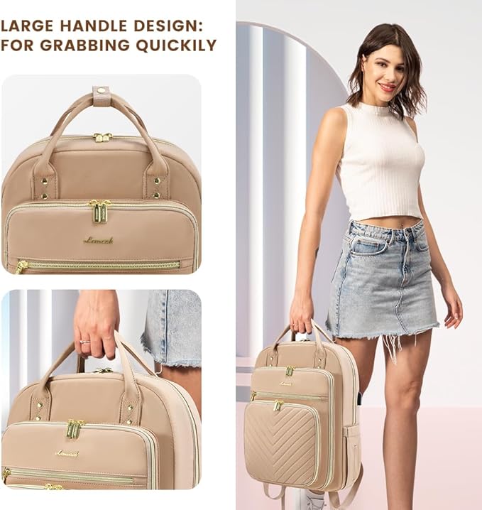 LOVEVOOK Laptop Backpack for Women, Water Resistant Travel Work Backpacks Purse Business Teacher Nurse Computer Bag