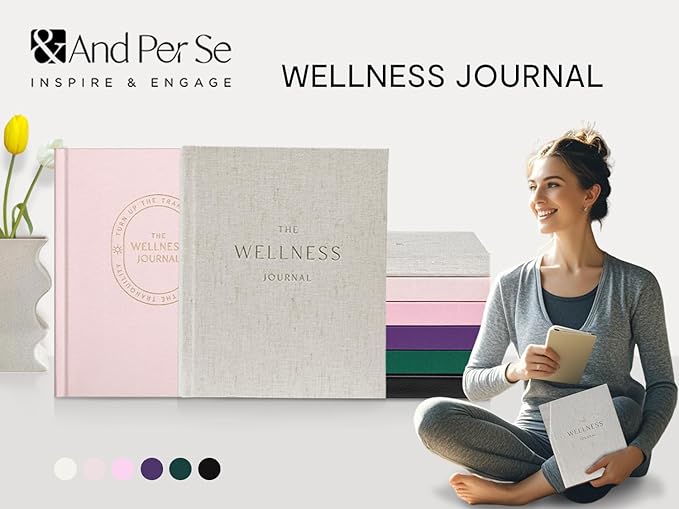 And Per Se Wellness Journal, Undated Daily Wellness Planner to Practice Positive Thinking, Mindfulness & Reflection, 91 Days Self-Care Journal For Women & Men (Pale Pink)