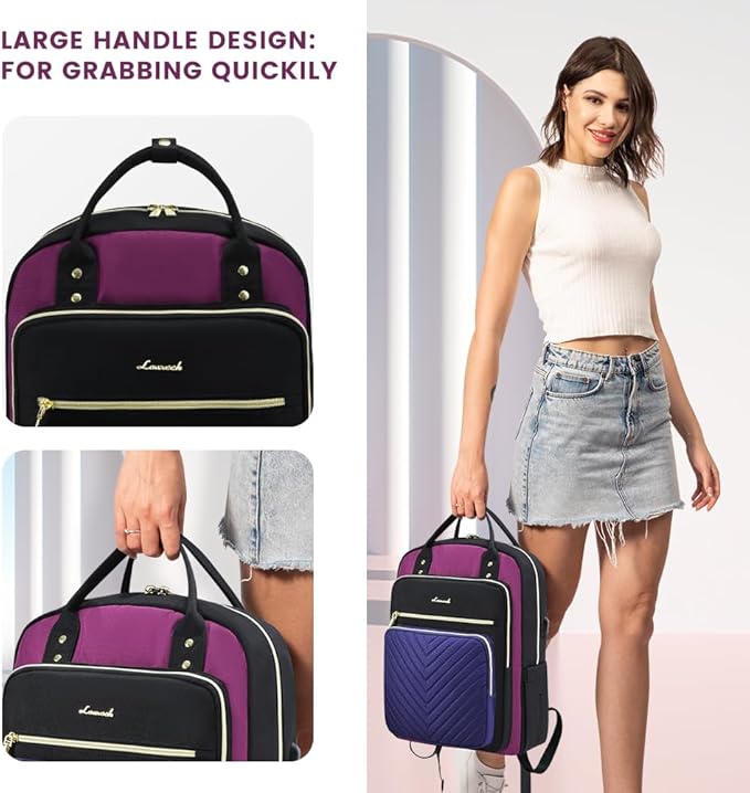 LOVEVOOK Laptop Backpack for Women 15.6 inch Large Capacity Travel Backpack for Work Business