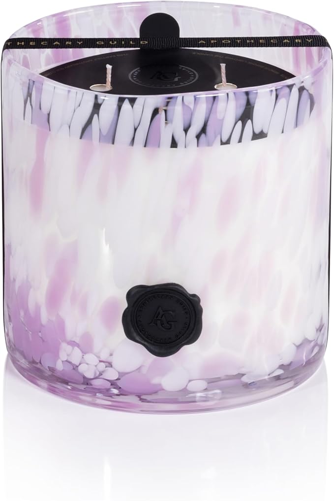 Zodax Apothecary Guild Scented Opal Glass Jar Candle- 50 oz/3-Wick - Elderflower Gin