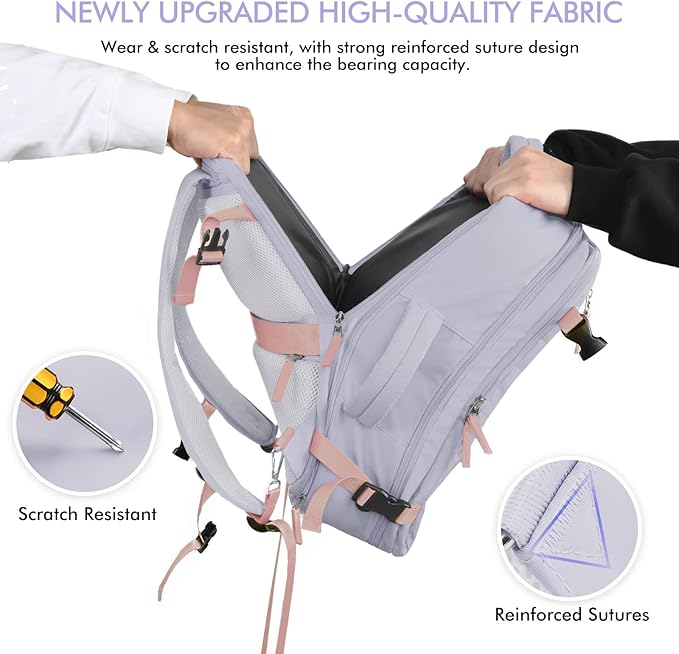 Beraliy Large Travel Backpack For Women, Airline Approved Carry On Backpack, Anti Theft Personal Item Backpack, Waterproof Bag, Casual Daypack Travel Essentials