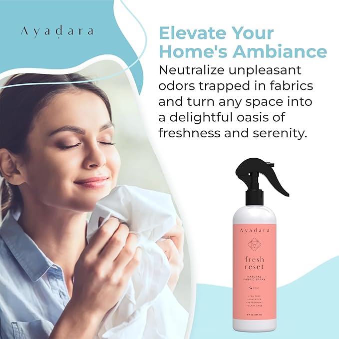 Natural Fabric Spray, Lavender Room Spray Air Freshener, Odor Eliminator Mist, Aromatherapy Home Fragrance, Lavender Linen Spray for Bedding, Pillow, Sheet, Blanket and Clothing, 2000+ Sprays