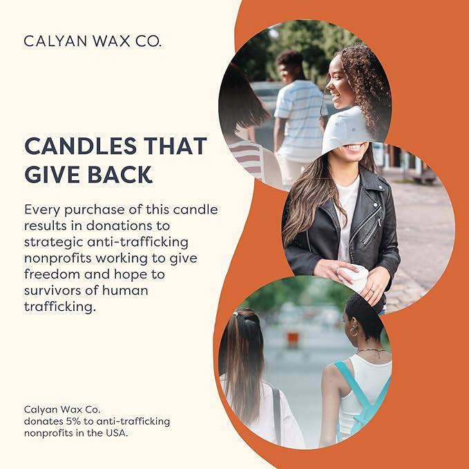 Calyan Wax Co. 3 Wick Candle, Golden Cider + Nutmeg Scented Candle, 43 Hour Burn Time, 3 Wick Soy Candles, Non Toxic & Vegan Soy Wax, Glass Jar Holiday Scented Candles, 14.9oz