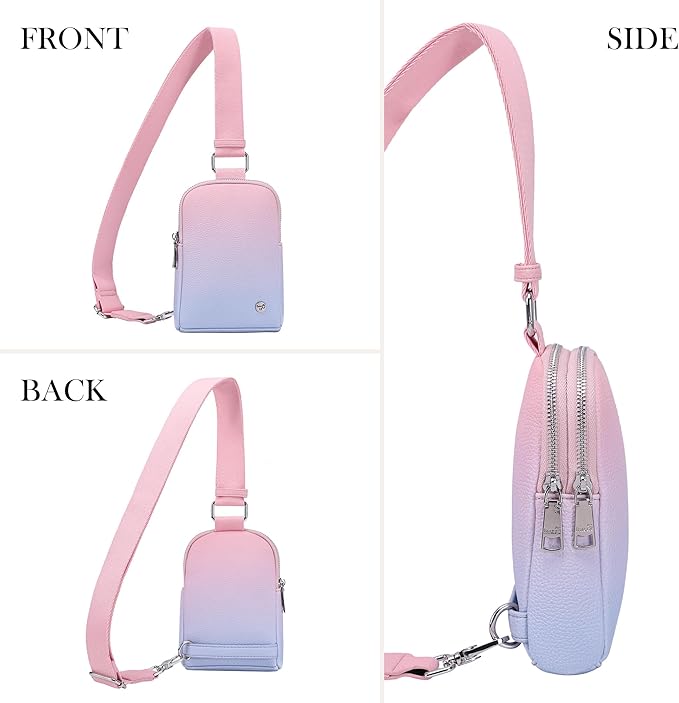 INICAT Travel Small Sling Bag Leather Crossbody Bags for Women Fanny Packs Cross Body Bag for Woman Cross Body Purses