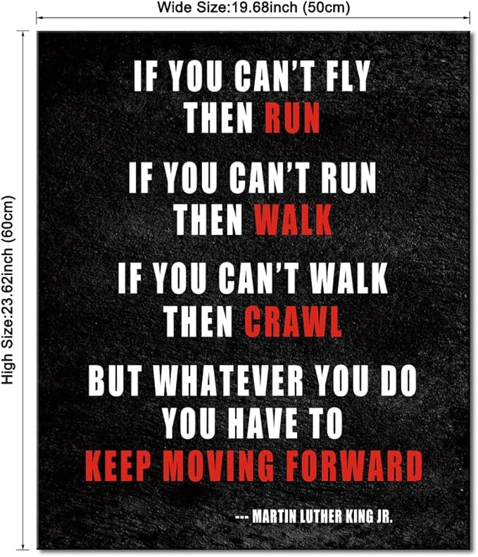 Pyradecor Keep Moving Forward Motivational Classroom Positive Quotes Inspirational Poster Canvas Prints Wall Art for Office Living Room Home Decorations