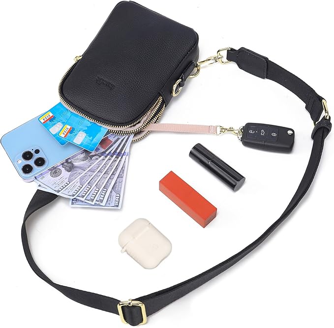 INICAT Travel Small Sling Bag Leather Crossbody Bags for Women Fanny Packs Cross Body Bag for Woman Cross Body Purses