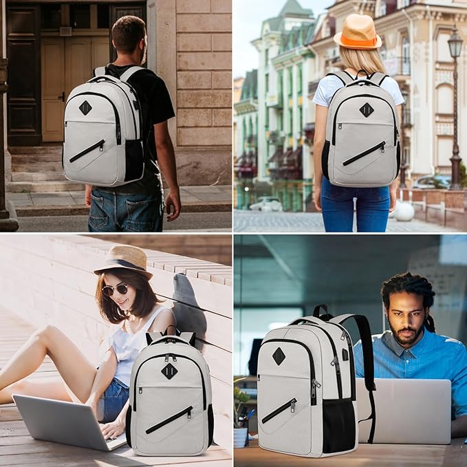 BIKROD Backpack for Girls Women, School Backpack for Teen Boys, Lightweight Casual High School Bookbag, Daily-use Travel Laptop Backpack with USB Charging Port Fits 15.6 Inch Notebook