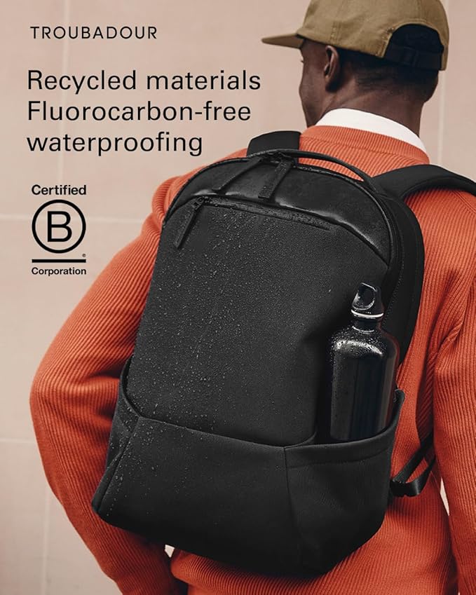 Troubadour Apex 3.0-22L Premium Laptop Backpack - Ergonomic & Water Resistant - Designed for Work and Travel - Basalt