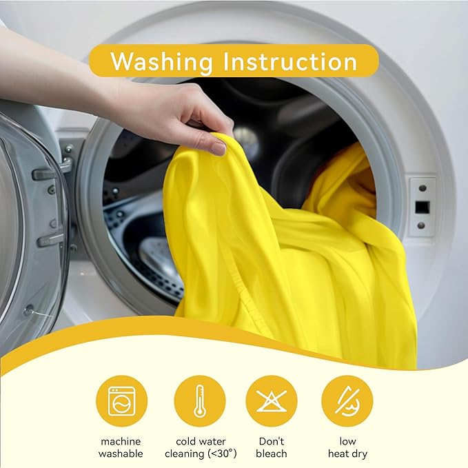 Outpain Spandex Round Tablecloths - 6 Pack Yellow, 72 inch Fitted Table Cloths with Skirt - Wrinkle Free for Wedding Party Dining Banquet