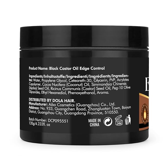 Edge Control Gel for 4C Hair Braiding Hair Gel Firm Hold, Hair Styling Wax Non-Greasy No Flaking 4.2 Oz