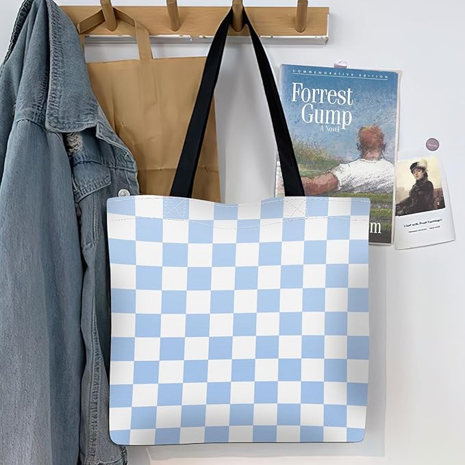 Canvas Tote Bag for Women,Cute Heavy-Duty Shoulder Bag with Zipper Pocket -Travel Tote for Grocery, Gym,Shopping