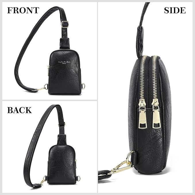 INICAT Travel Small Sling Bag Leather Crossbody Bags for Women Fanny Packs Cross Body Bag for Woman Cross Body Purses