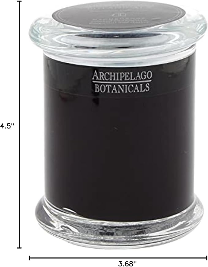 Archipelago Botanicals Stonehenge Glass Jar Candle, Cedarwood, Citrus Bergamot and Amber Scent, Lead-Free Candle Wicks, Burns Approx. 60 Hours (8.6 oz)