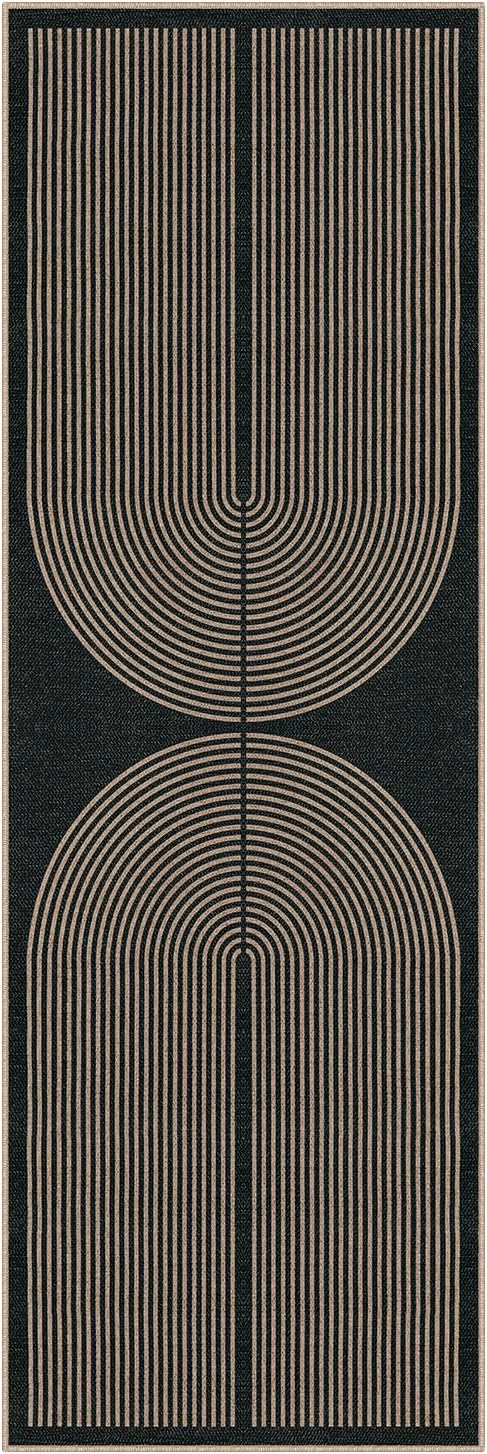 Lahome Modern Rainbow Hallway Runner Rug, 2x6 Washable Easy Jute Rugs for Entryway Kitchen Farmhouse Indoor Outdoor Carpet, Non Slip Runner for Porch Bedroom Laundry Front Door