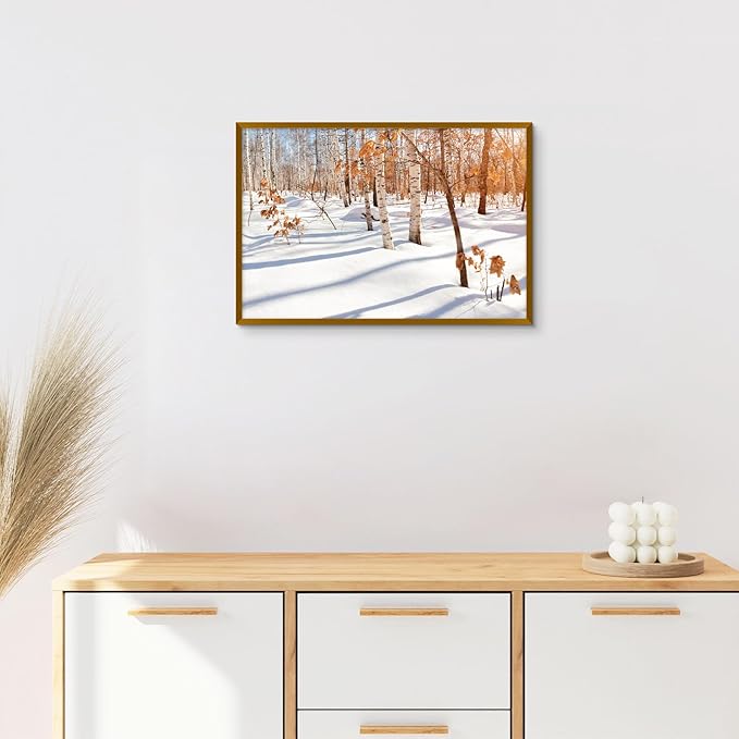 Golden State Art, 13x19 Aluminum Picture Frame, Bronze Metal Thin Poster Frames for 13 x 19 inch Photo, Acrylic Front, Wall Hook for Horizontal or Vertical Display, 3 Pack