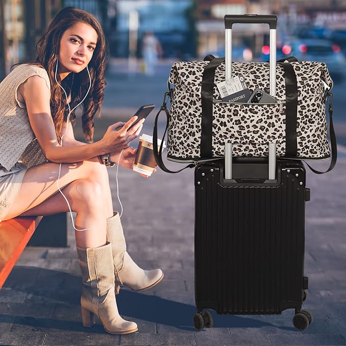 Expandable Travel Duffle Bags Weekender Overnight Bags for Women Men Hospital Bag for Women Labor Delivery with Toiletry Bag Waterproof