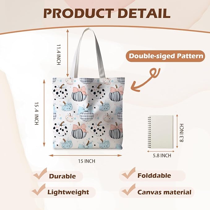 Halloween Tote Bag, Halloween Gifts for Women, Horror Tote Bag, Reusable Grocery Bags Shopping Bags