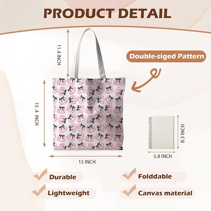 Halloween Tote Bag, Halloween Gifts for Women, Horror Tote Bag, Reusable Grocery Bags Shopping Bags