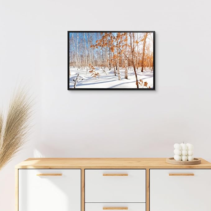 Golden State Art, 12x18 Aluminum Picture Frame, Black Metal Thin Poster Frames for 12 x 18 inch Photo, Acrylic Front, Wall Hook for Horizontal or Vertical Display, 3 Pack