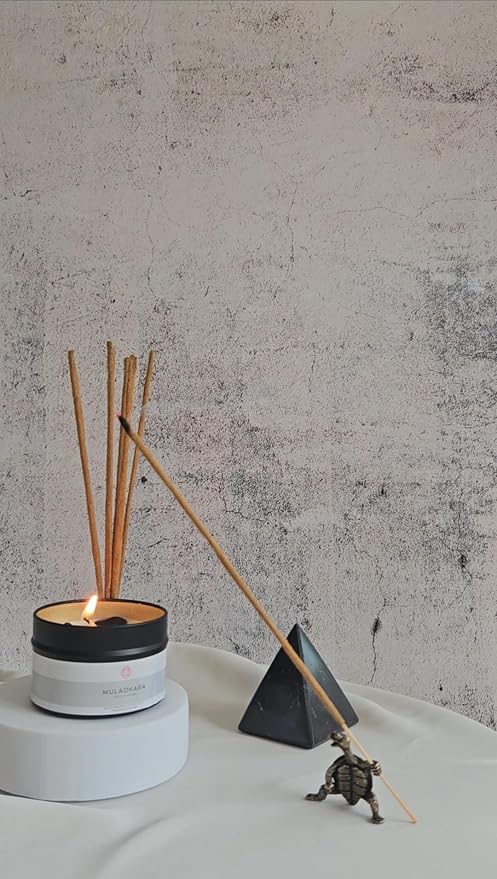 Healing Chakra Scented Candles Set with Surprise Wand | 7 Scented Candles with Chakra Crystals, Wand | E-Book Included