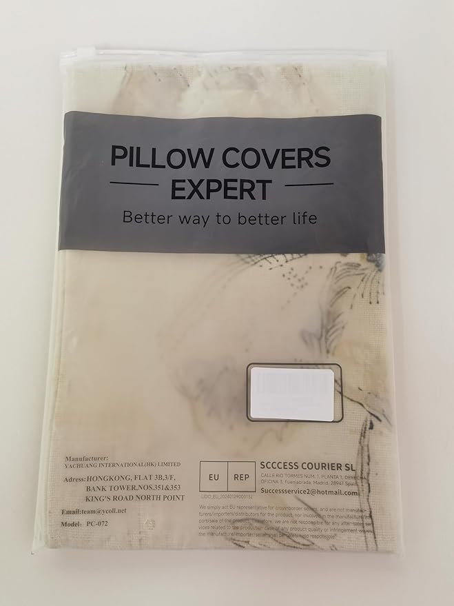 YCOLL Pillow Covers 18x18 Set of 4, Modern Sofa Throw Pillow Cover, Decorative Outdoor Linen Fabric Pillow Case for Couch Bed Car, Khaki