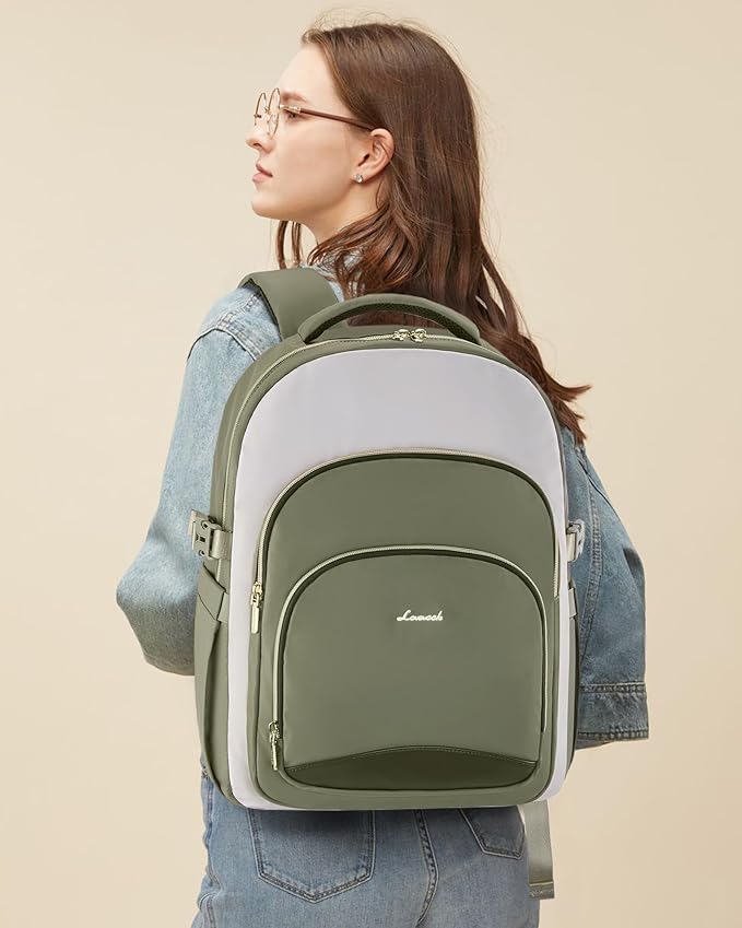 LOVEVOOK Laptop Backpack for Women, 15.6-Inch Work Backpack, Back to School Bookbag for College Student Teen Girls, Casual Personal Item Travel Bag Business Computer Daypack for Teacher Nurse, Gift