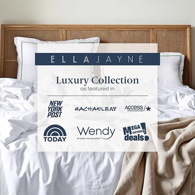 Ella Jayne Duvet Cover (3 Pcs), 100% Cotton Percale, King/Cal King, Soft Breathable & Lightweight Including Duvet Cover (1 Piece) 106 x 90 Inches with 2 Pillow Shams (Dark Green Design)