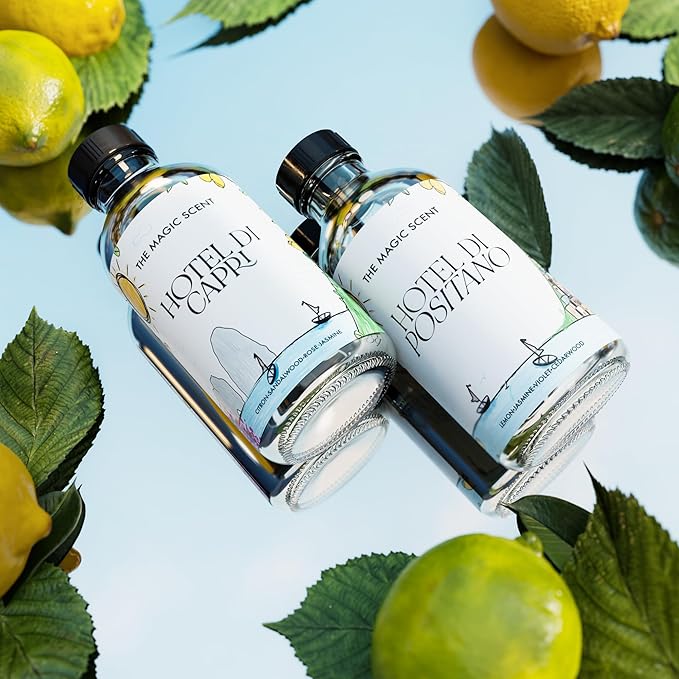 Hotel Di Positano Diffuser Oil Scents - Cold-Air & Ultrasonic Fragrance Oil for Diffuser - Inspired by Amalfi Coast, Italy - Essential Oils for Diffusers - 8.5 fl oz, 250 mL