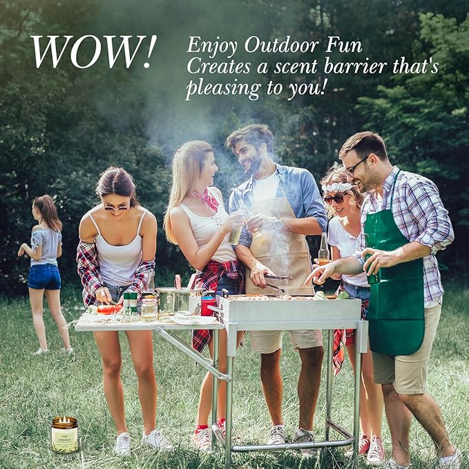 Auelife Lemongrass Scented Candle | 3-Wick Jar Candle - 12oz Natural Soy Wax - Lemon Scent for Indoor Outdoor Use, Long Lasting Aromatherapy Gifts for Home, Summer, 50+ Hour Burn