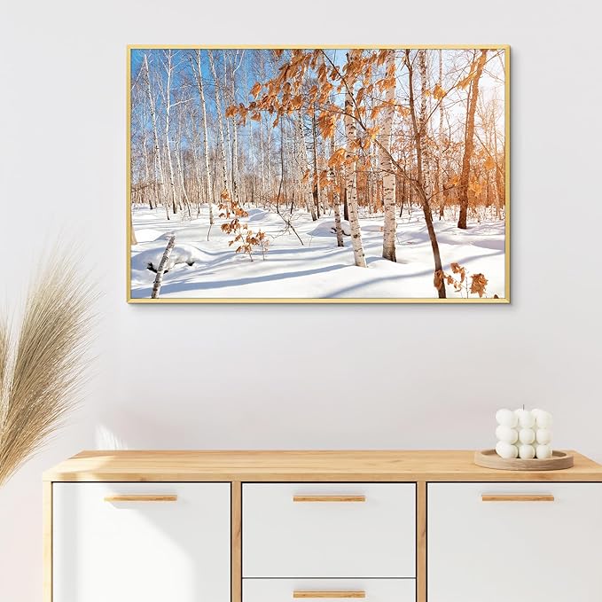 Golden State Art, 24x36 Aluminum Picture Frame, Gold Metal Thin Poster Frames for 24 x 36 inch Photo, Acrylic Front, Wall Hook for Horizontal or Vertical Display, 3 Pack