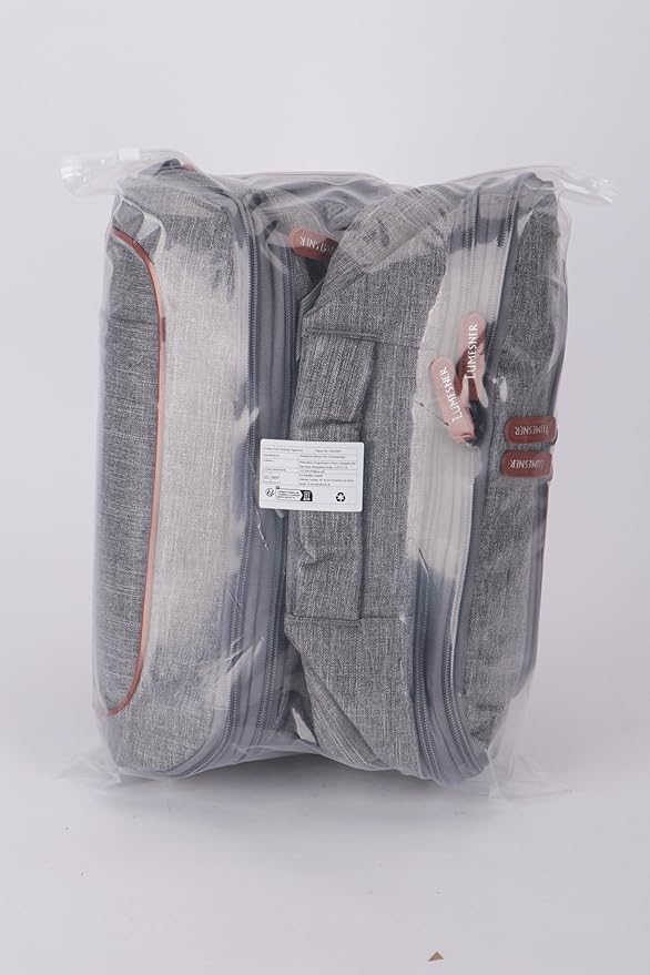 Carry on Travel Backpacks, Extra Large 40L Flight Approved Bag for Men & Women,Expandable Suitcase Backpack With 4 Packing Cubes,Water Resistant Luggage Daypack Business Weekender Bag,Grey