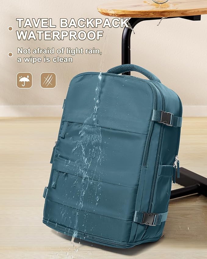 coowoz Travel Backpack Carry On for Women Man Gym Backpack with Laptop Compartment Mochila de Viaje Teacher Personal Item Backpacks Airplane Accessories Must Haves Peacock Blue Small