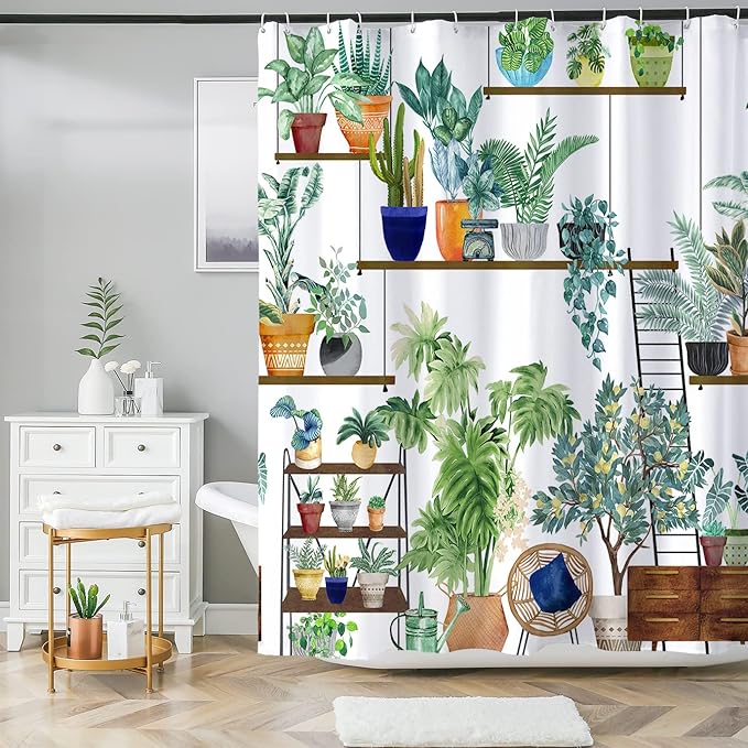 Bohemian Bathroom Curtain Colorful Boho Floral Print Beautiful Bright Polyester Fabric Cloth Shower Curtain for Bathroom Decoration, 72"x72"